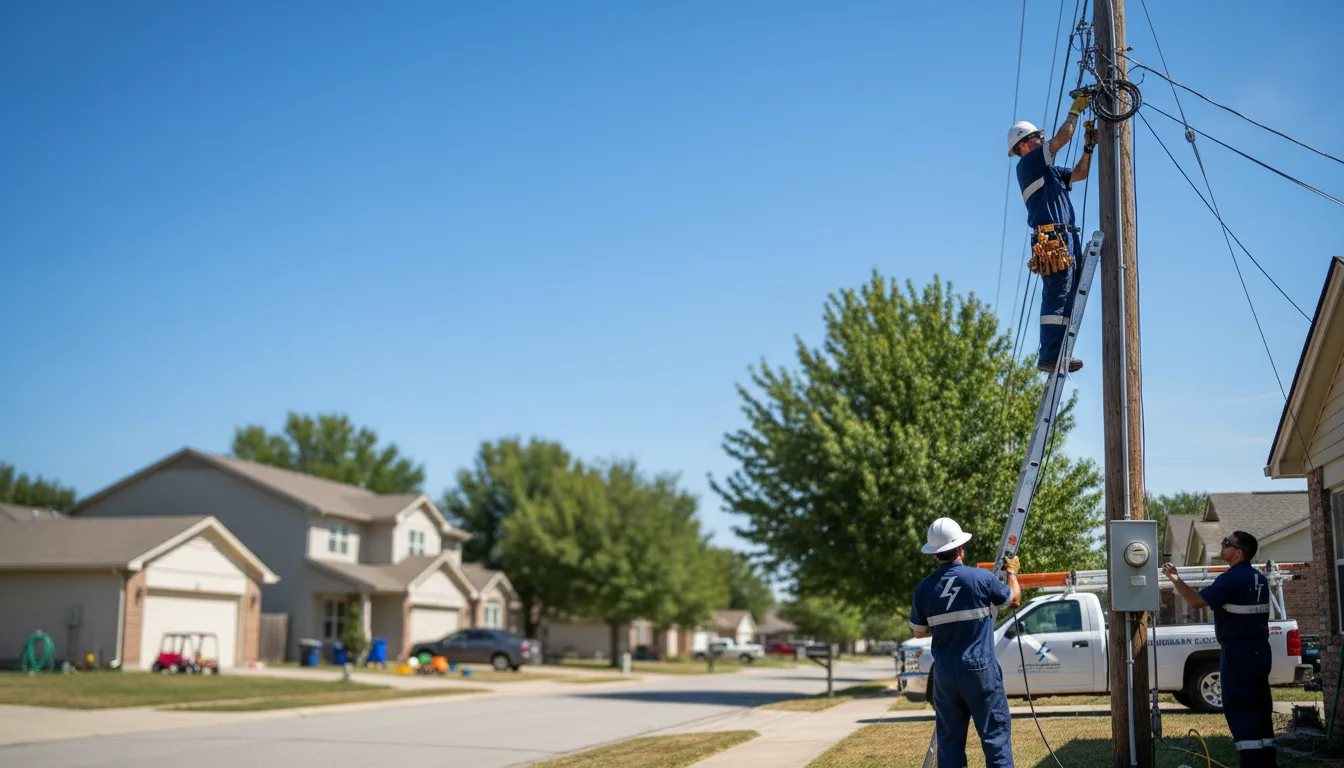 Residential electrician providing installation services in Ferney, SD